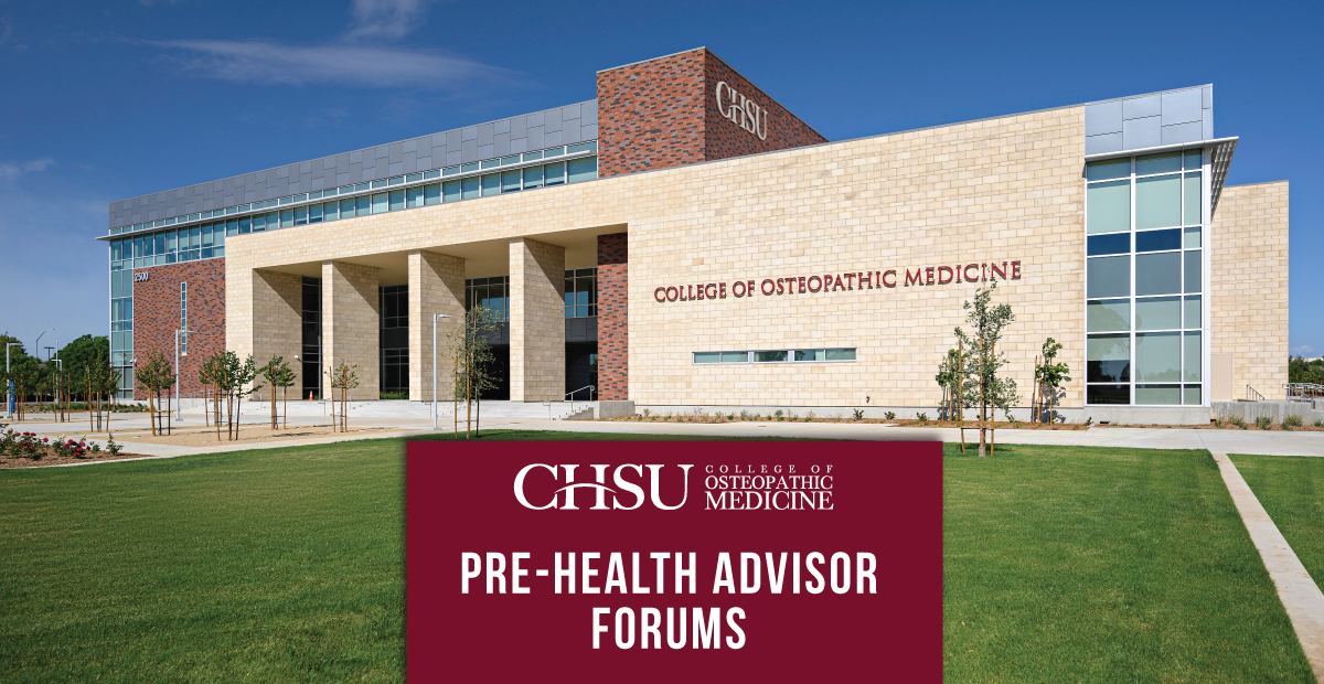 CHSU-COM Admissions Hosts Quarterly Pre-Health Advisor Forums