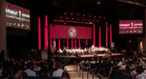 White coat ceremony in auditorium