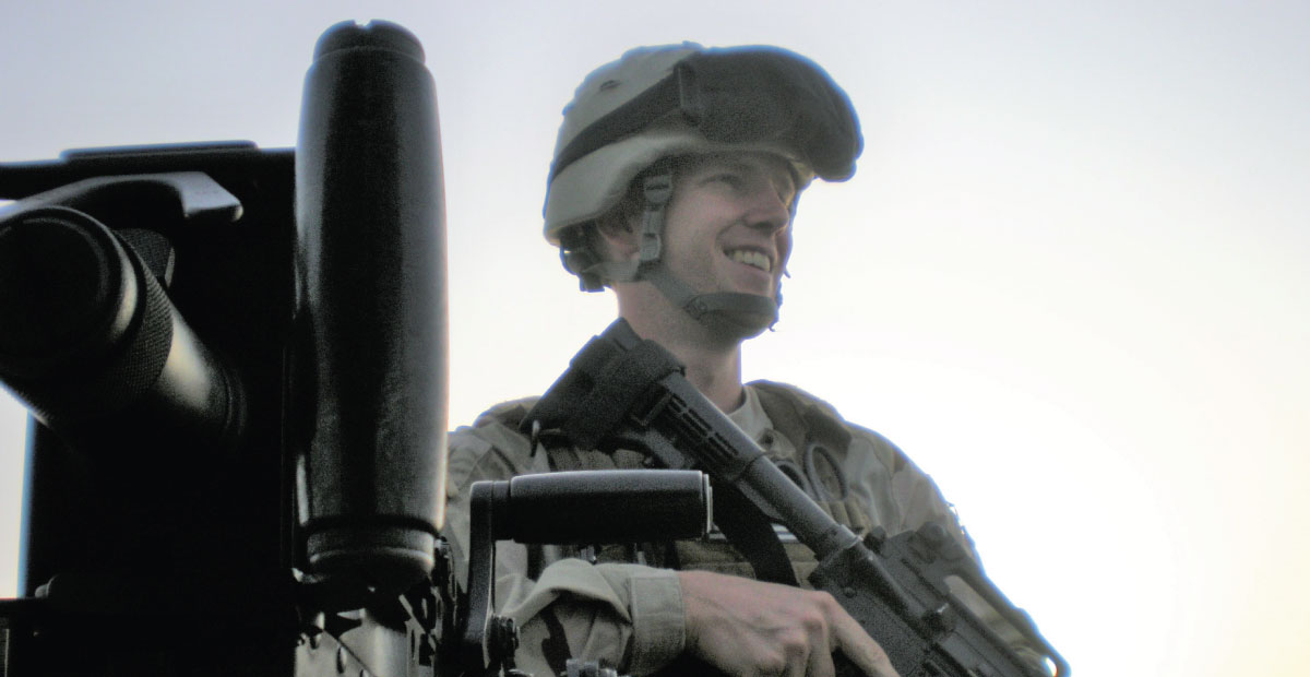 veteran in uniform in desert