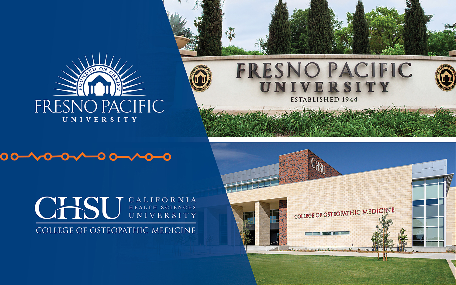 FPU and CHSU buildings and logos