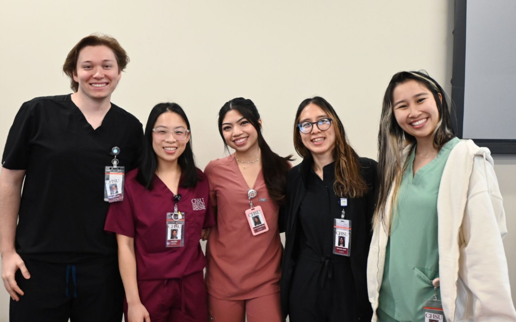 group photo of CHSU medical student volunteers wearing